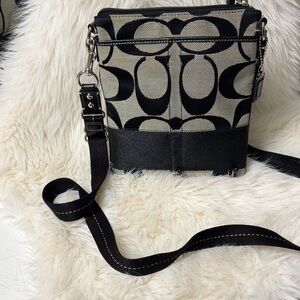 Coach Black and Cream Crossbody Bag